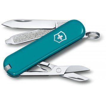 Ніж Victorinox CLASSIC SD Colors Mountain Lake (58мм, 7 функцій) блакитний Vx06223.23G фото