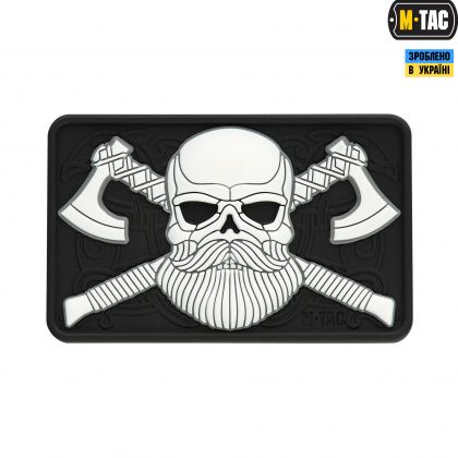Нашивка ПВХ M-Tac Bearded Skull 3D (Black/White) 51113236 фото