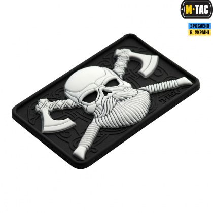Нашивка ПВХ M-Tac Bearded Skull 3D (Black/White) 51113236 фото