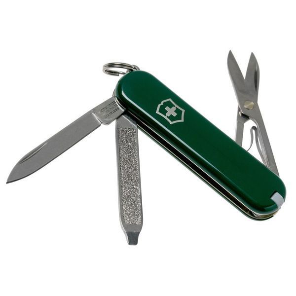 Ніж Victorinox Classic SD 58мм,7функцій,зелений Vx06223.4 фото