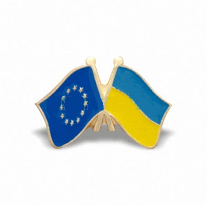 Нагрудний знак Прапори Україна-Євросоюз s-1649 фото