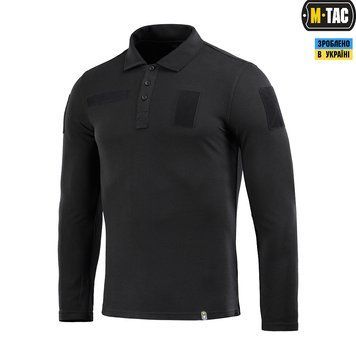 Поло тактичне M-TAC з довгим рукавом 65/35 (Black) 80021002-S фото