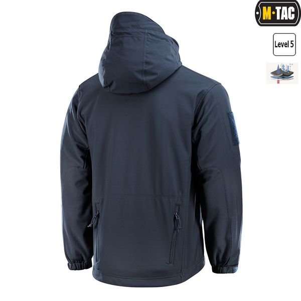 Куртка M-TAC SoftShell с флісовою підстібкою, Синя (Dark Navy Blue) 20501015-3XL фото