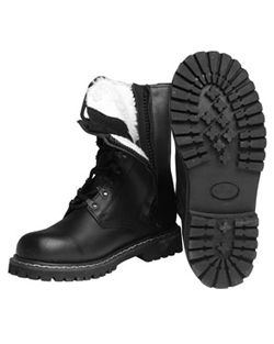 Ботинки зимние Sturm Mil-Tec на искуственном меху, на молнии (black, черные) 12814000-047 фото