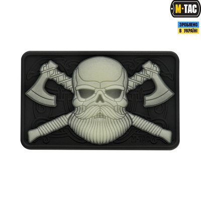 Нашивка ПВХ M-Tac Bearded Skull 3D светонакопитель (Black) 51113299 фото