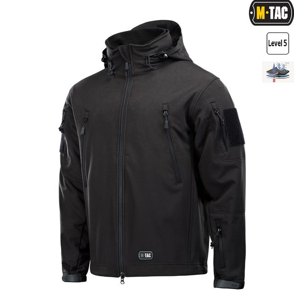 Куртка M-TAC SoftShell с флисовой подстежкой (Black) (XS) 20501002-XS фото