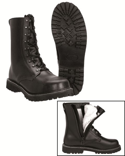 Ботинки зимние Sturm Mil-Tec на искуственном меху, на молнии (black, черные) 12814000-042 фото