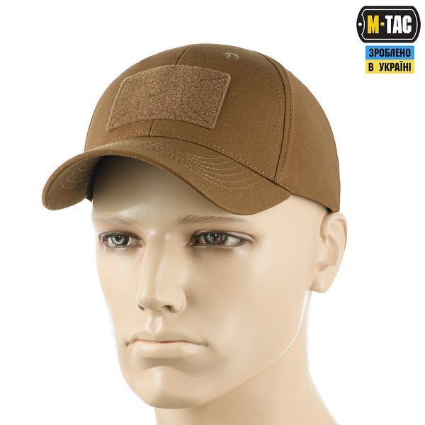 Бейсболка тактическая M-Tac Elite Flex рипстоп с липучкой (Coyote/Brown)  40523017-S/M фото