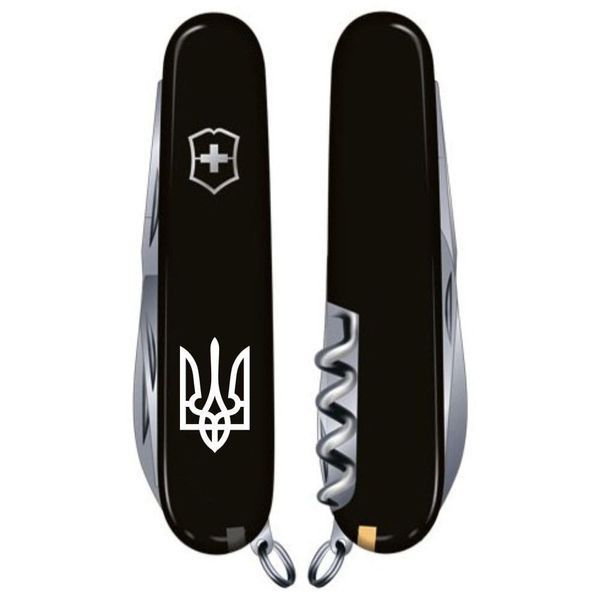 Ніж Victorinox Spartan Ukraine 1.3603.3R1 тризуб (Black) Vx13603.3_T0010u фото
