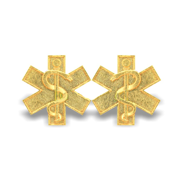 Емблеми на комір парадної та повсякденноїформи одягу/Медична служба (золота/метал) s-4807 фото
