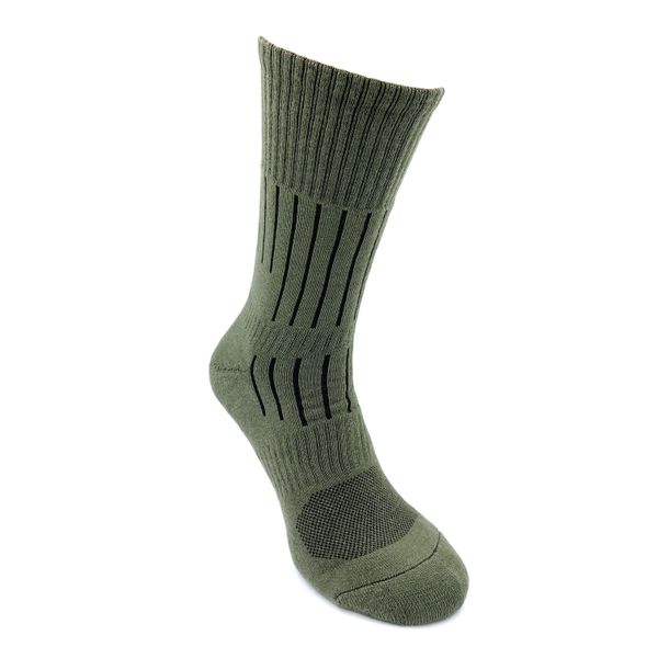 Трекинговые носки, длинные, с термозонами, зимние (Оливковые) 0113-39-42 фото