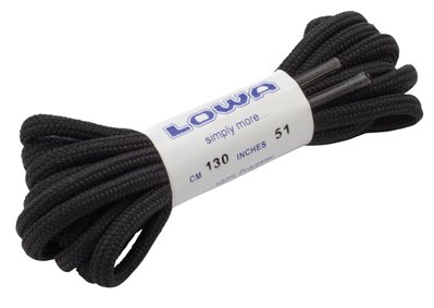 Шнурки LOWA ATC LO, 130 см,чорні 830585/0999 фото