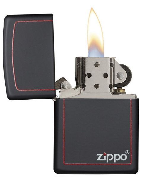 Зажигалка Zippo Black Matte with zippo border 218ZB фото