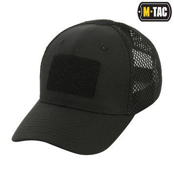 Бейсболка M-TAC з липучкою та сіткою Flex ріп-стоп Black 40570002-L/XL фото