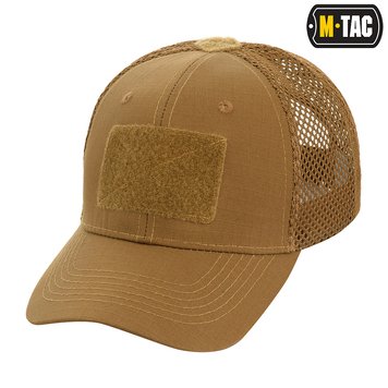 Бейсболка M-TAC з липучкою та сіткою Flex ріп-стоп Coyote Brown 40570017-S/M фото