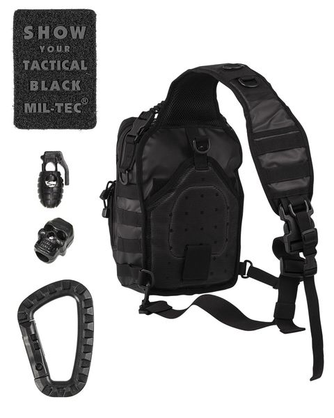 Рюкзак Sturm Mil-Tec через плече, штурмовий, тактичний, 8,5 л., чорний 14059188 фото
