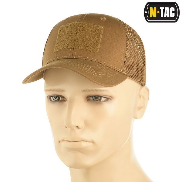 Бейсболка M-TAC з липучкою та сіткою Flex ріп-стоп Coyote Brown 40570017-S/M фото