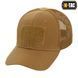Бейсболка M-TAC з липучкою та сіткою Flex ріп-стоп Coyote Brown 40570017-S/M фото 1