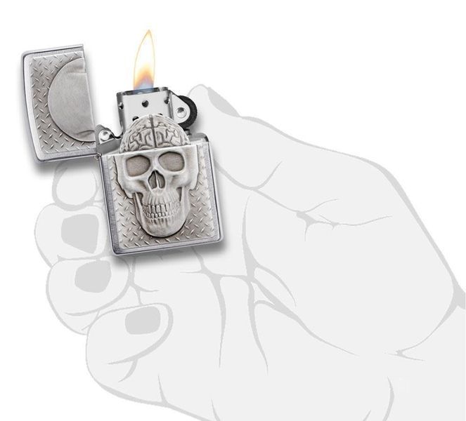 Запальничка ZIPPO Skull with Brain Surprise 29818 фото