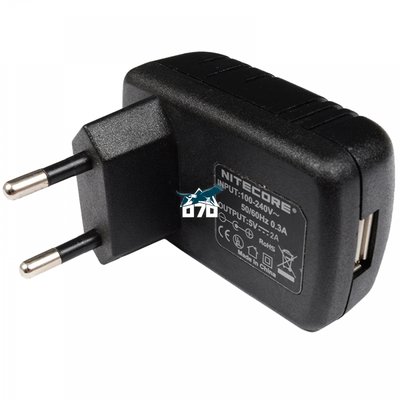Адаптер 220V - USB для зарядки фонарей Nitecore (2A) 61023 фото