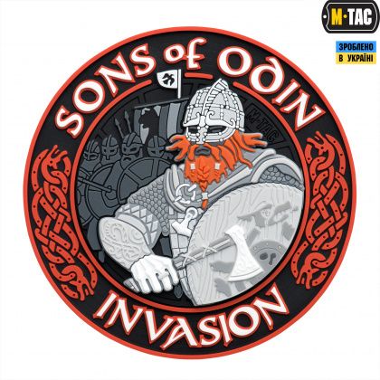 Шеврон Sons of Odin 3D (Black/Red) 51137233 фото
