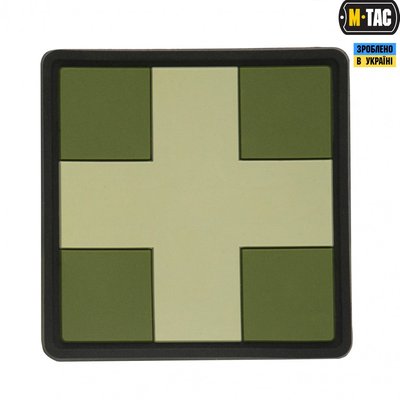 Нашивка M-Tac Medic Cross Square ПВХ (Olive) 51124001 фото