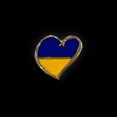 Значок «Серце України», 10×10 мм h-016 фото