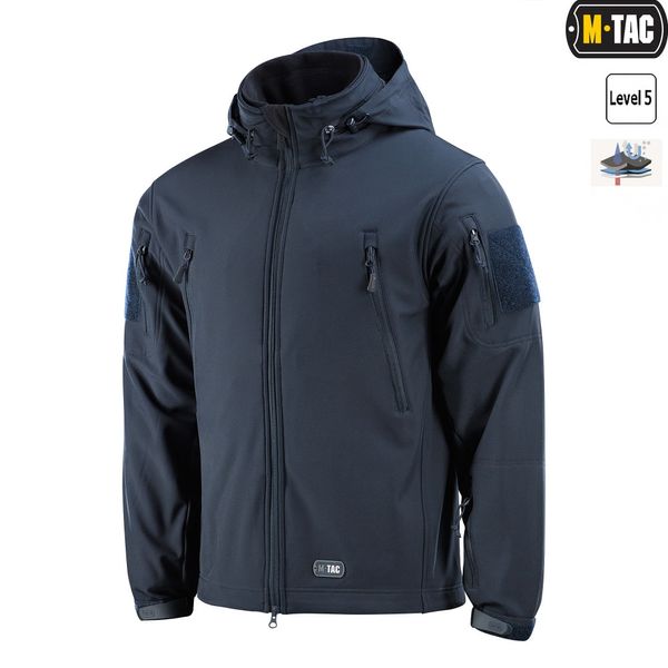 Куртка M-TAC SoftShell с флисовой подстежкой (Dark Navy Blue) 20501015-XXL фото
