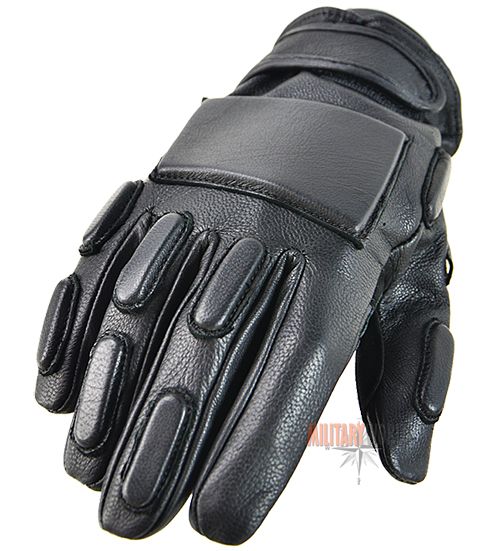 Перчатки тактические кожаные с демпферными вставками (Black) 12501002-009 фото